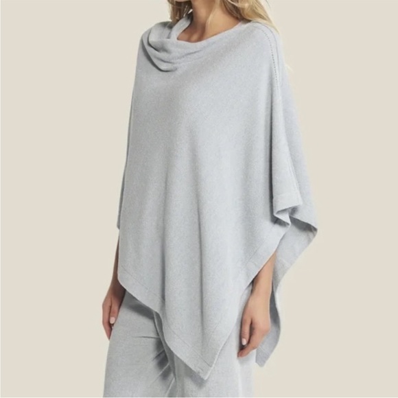 Barefoot Dreams Sweaters - Barefoot Dreams Cozychic Ultra Lite Poncho in Blue Water One Size